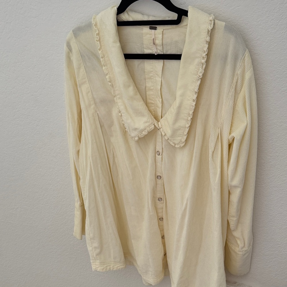 Free people corduroy button down shirt